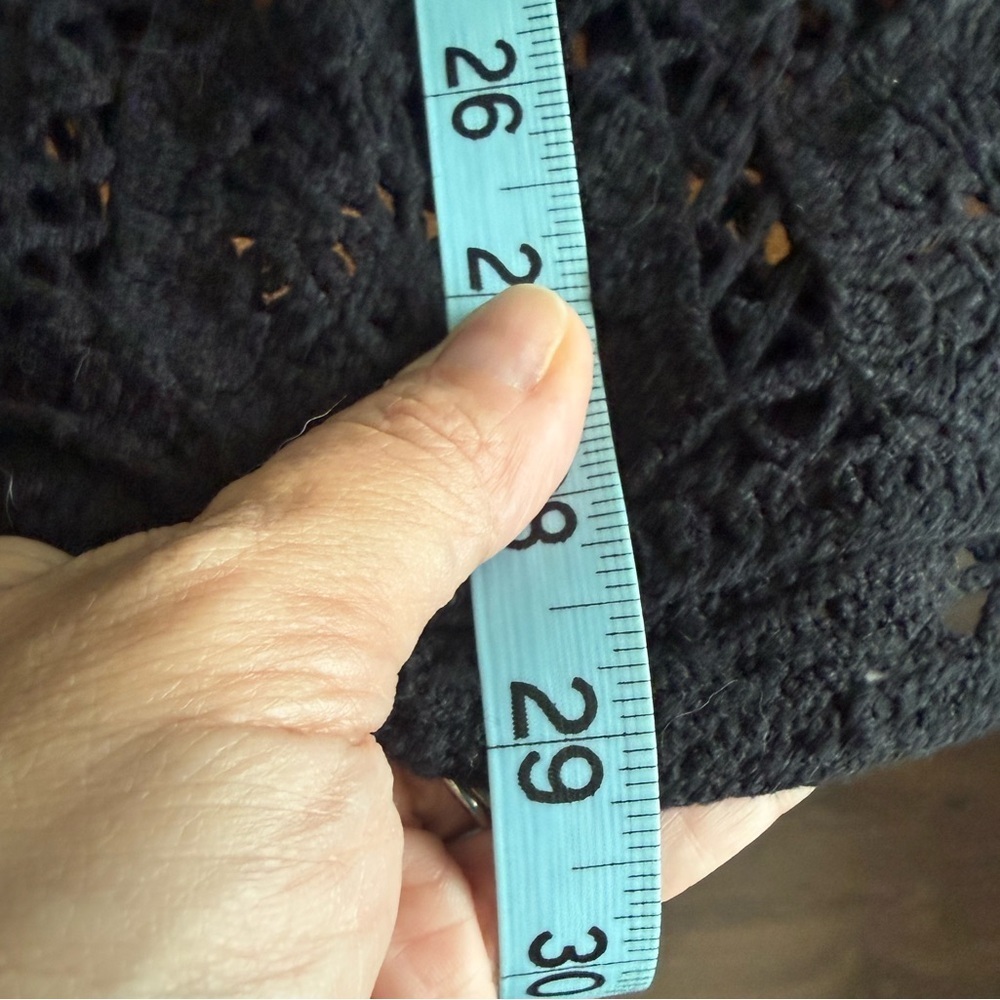 Torrid Black Crochet Pullover Sweater Knitted Crewneck Half Sleeve Top Size 4X - Picture 12 of 13